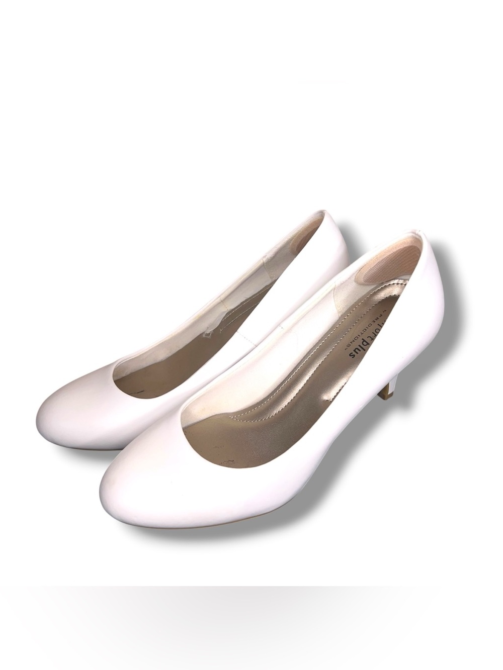 Size 8 Comfort Plus Predictions White Heels Wedding Event Formal Classic